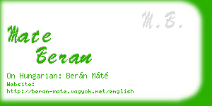 mate beran business card